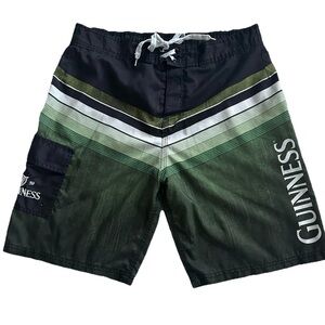 Guinness Official Men's Green Black Board Shorts Swim Trunks XL St. Paddy Irish